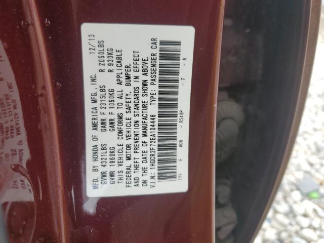 2014 HONDA ACCORD EX 1HGCR2F72EA104446  72699434