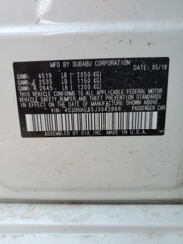 2018 SUBARU LEGACY 2.5 - 4S3BNAF65J3042868