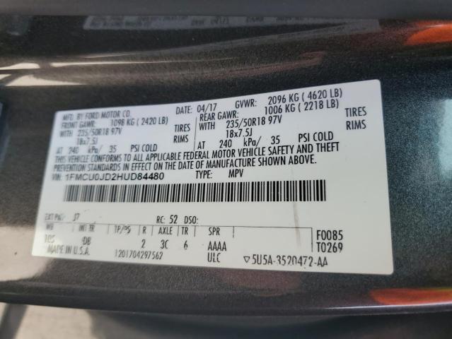2017 FORD ESCAPE TIT - 1FMCU0JD2HUD84480