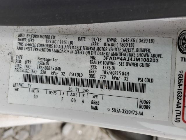 2018 FORD FIESTA S - 3FADP4AJ4JM108203
