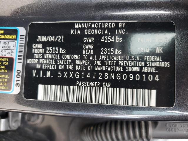 2022 KIA K5 LXS - 5XXG14J28NG090104