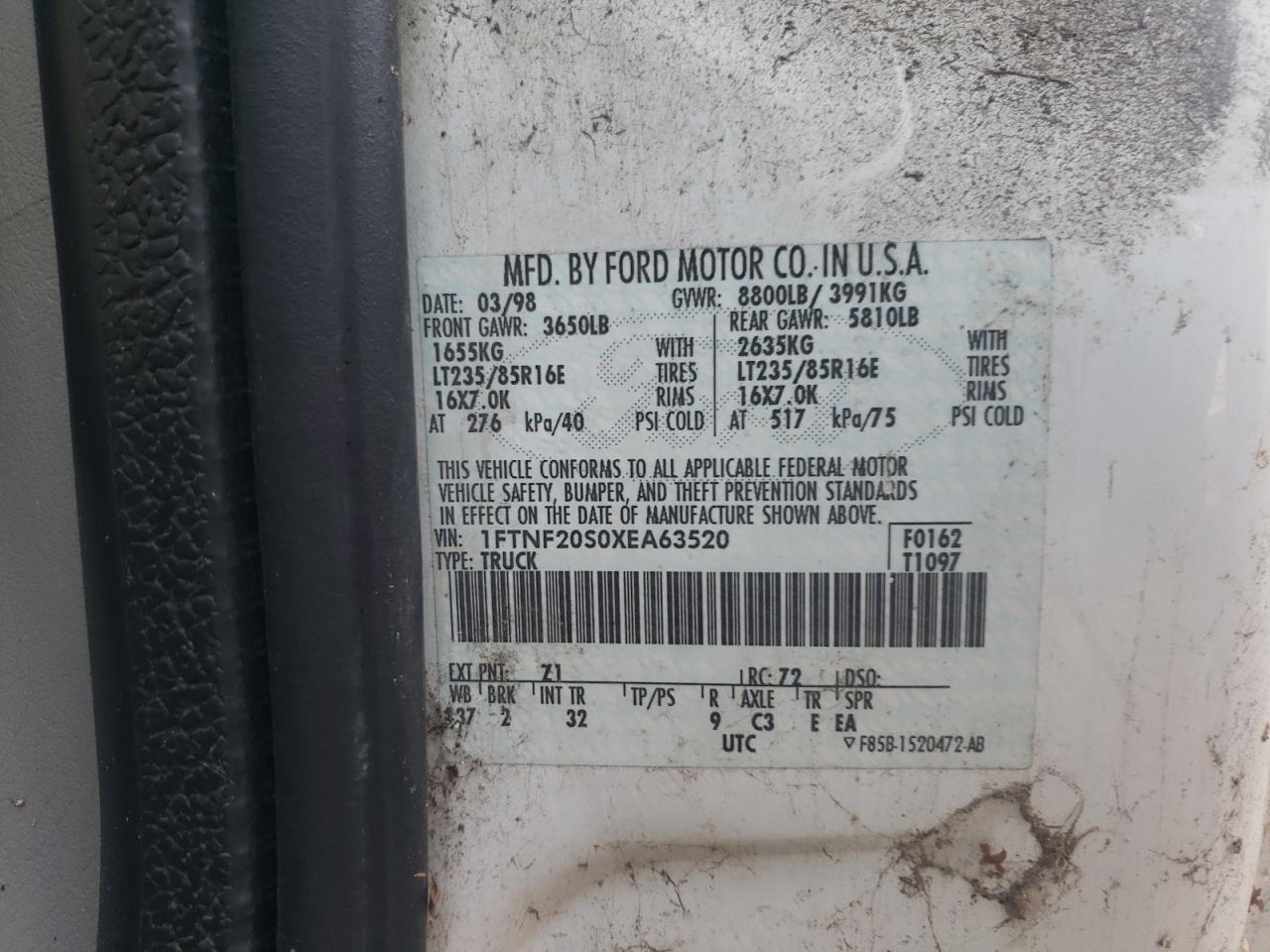 Lot #3311602314 1999 FORD F250 SUPER