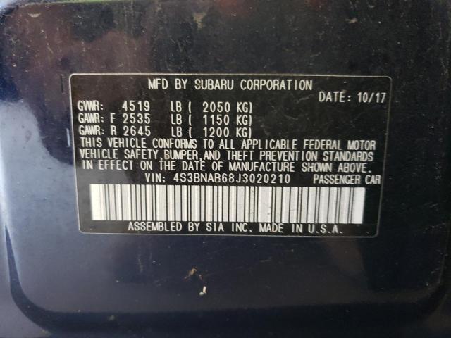 VIN 4S3BNAB68J3020210 2018 Subaru Legacy, 2.5I no.12