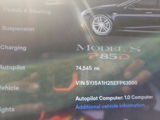 VIN 5YJSA1H25EFP63500 2014 TESLA MODEL S no.9