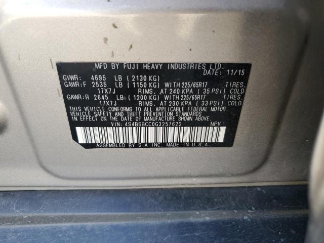 2016 SUBARU OUTBACK 2. - 4S4BSBCC0G3257622