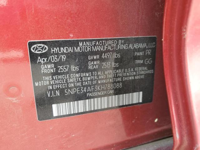 2019 HYUNDAI SONATA LIM - 5NPE34AF3KH788088