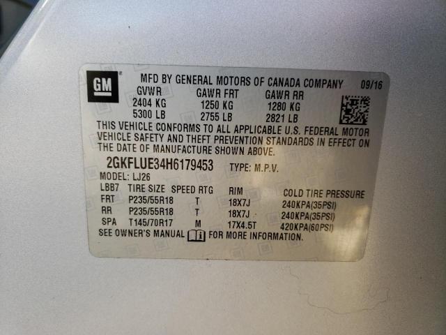 VIN 2GKFLUE34H6179453 2017 GMC Terrain, Slt no.14