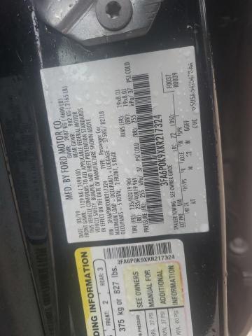 2019 FORD FUSION TIT 3FA6P0K9XKR217324