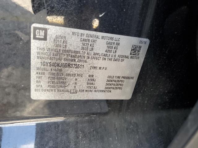 2016 CADILLAC ESCALADE P - 1GYS4CKJ6GR375511