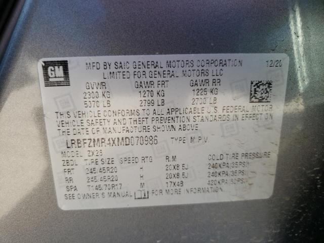 2021 BUICK ENVISION P - LRBFZMR4XMD070986