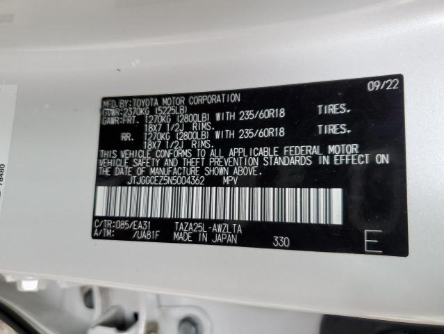 2022 LEXUS NX 350 JTJGGCEZ5N5004362