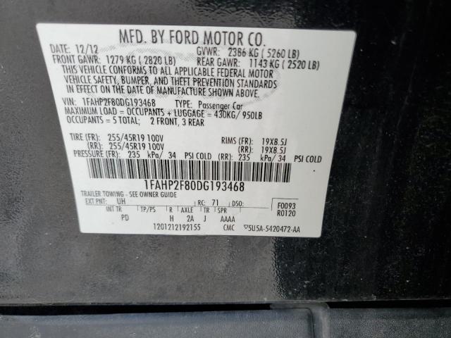 VIN 1FAHP2F80DG193468 2013 FORD TAURUS no.12