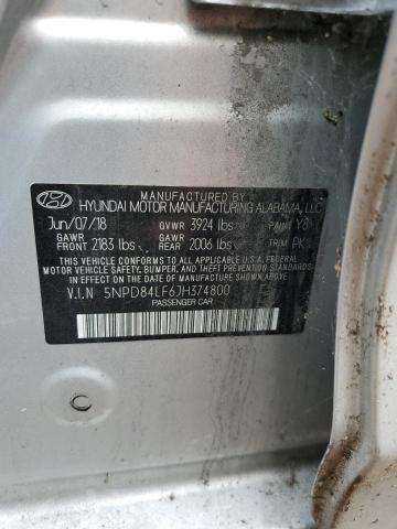 VIN 5NPD84LF6JH374800 2018 Hyundai Elantra, Sel no.12