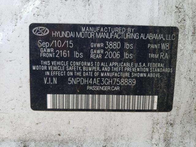 2016 HYUNDAI ELANTRA SE - 5NPDH4AE3GH758889