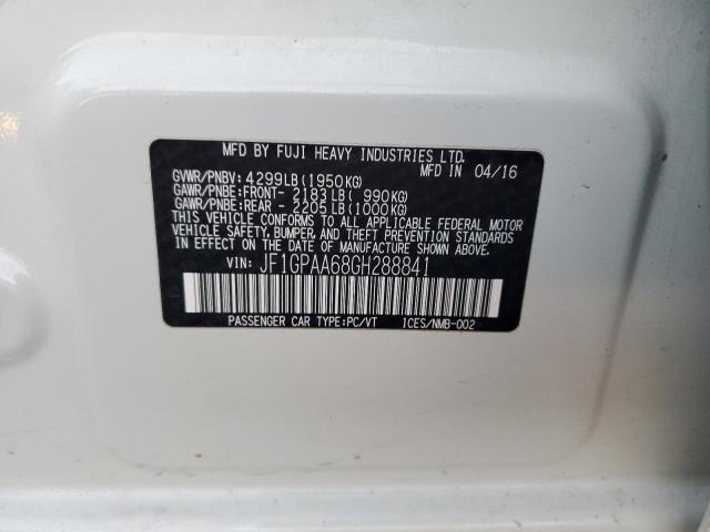 VIN JF1GPAA68GH288841 2016 Subaru Impreza no.12