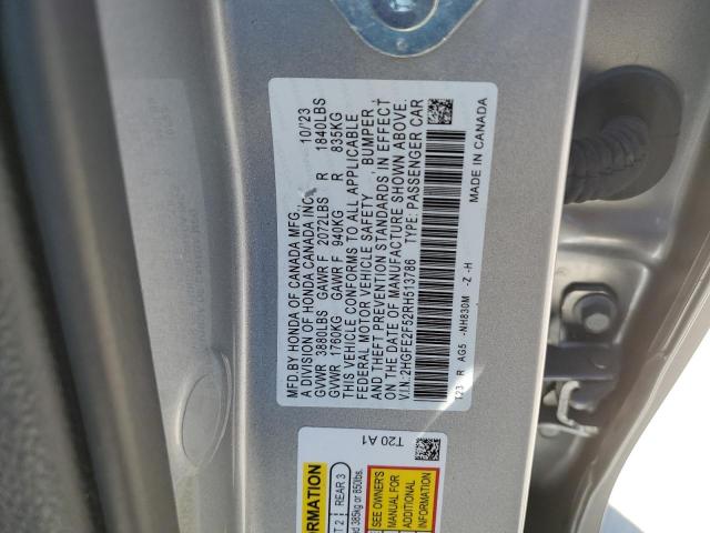 2024 HONDA CIVIC SPOR - 2HGFE2F52RH513786