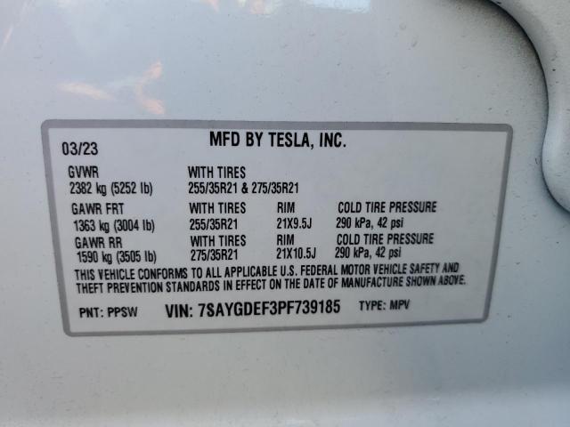 VIN 7SAYGDEF3PF739185 2023 TESLA MODEL Y no.13