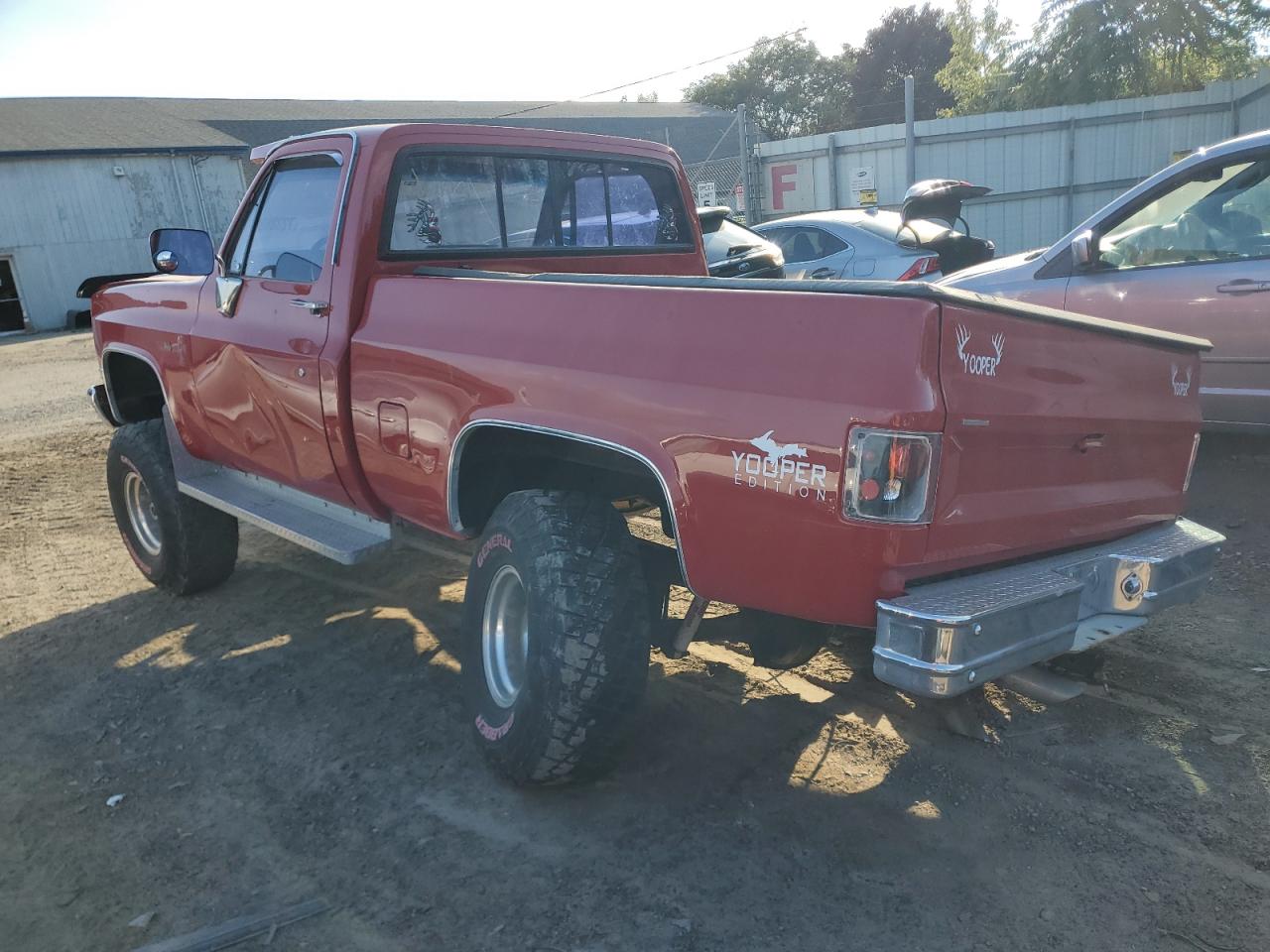 CHEVROLET V10 1987 red pickup gas 1GCEV14H1HF360545 photo #3