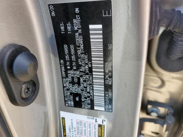 VIN JTJHZKFA1L2026617 2020 Lexus RX, 350 L no.12