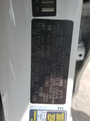 VIN KNAFX4A66E5220699 2014 KIA Forte, LX no.12