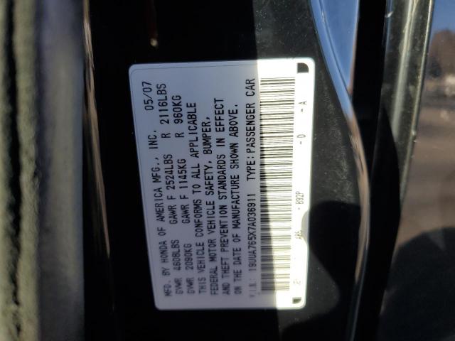 2007 ACURA TL TYPE S 19UUA765X7A036911  71465594