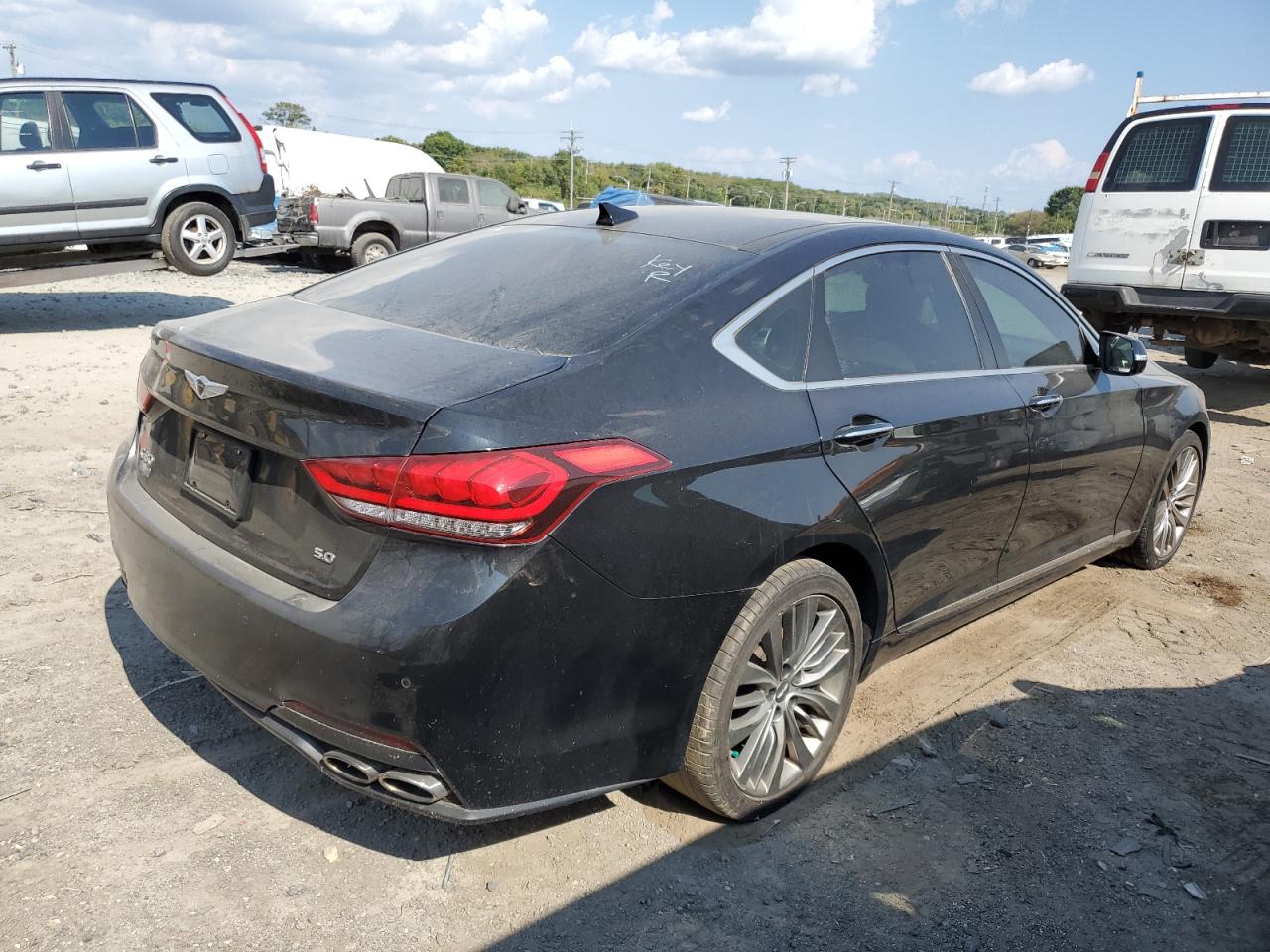 GENESIS G80 ULTIMA 2017 black  gas KMHGN4JFXHU199715 photo #4