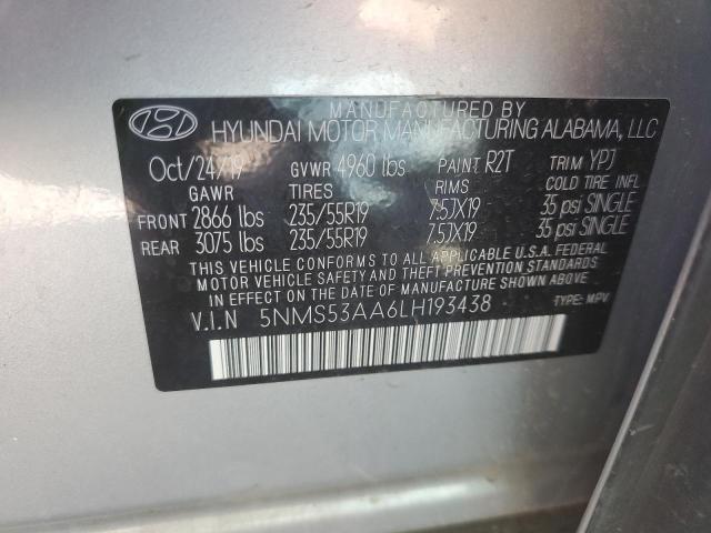 2020 HYUNDAI SANTA FE L - 5NMS53AA6LH193438