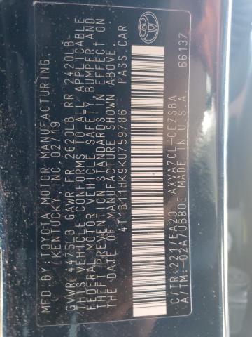 2019 TOYOTA CAMRY L - 4T1B11HK9KU759786