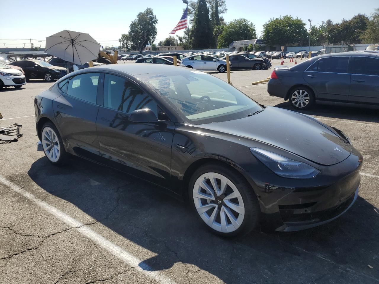 Lot #2989368561 2021 TESLA MODEL 3