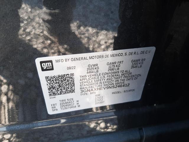2022 CHEVROLET EQUINOX LS - 3GNAXHEV9NS246412