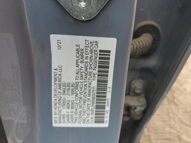 2022 HONDA CIVIC SPOR - 19XFL2H86NE007511