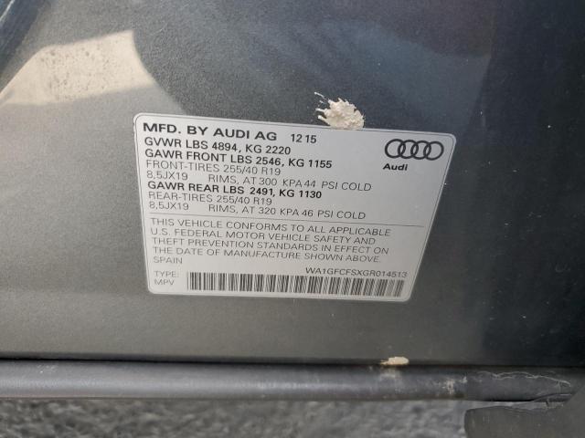 VIN WA1GFCFSXGR014513 2016 Audi Q3, Prestige no.14