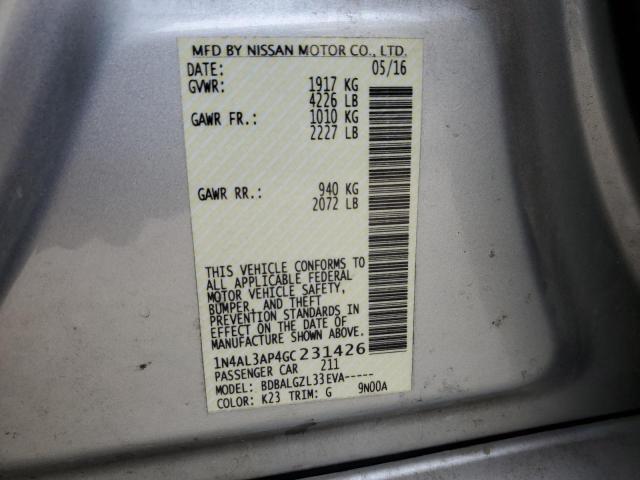 2016 NISSAN ALTIMA 2.5 - 1N4AL3AP4GC231426