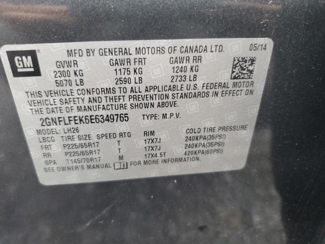 VIN 2GNFLFEK6E6349765 2014 Chevrolet Equinox, LT no.12