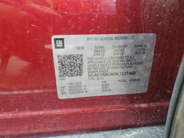 2019 BUICK ENCLAVE - 5GAEVBKW0KJ137460