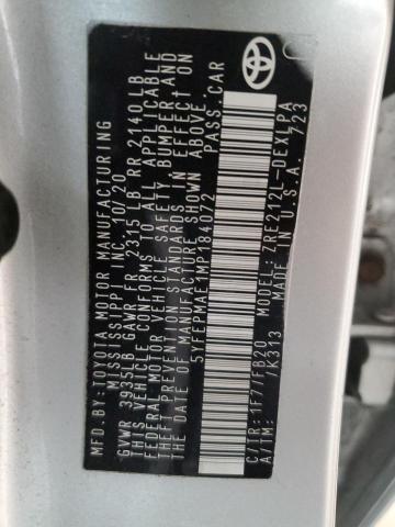 2021 TOYOTA COROLLA LE - 5YFEPMAE1MP184072