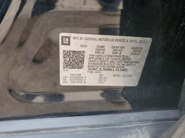 2019 CHEVROLET TRAX 1LT - 3GNCJLSB6KL313481