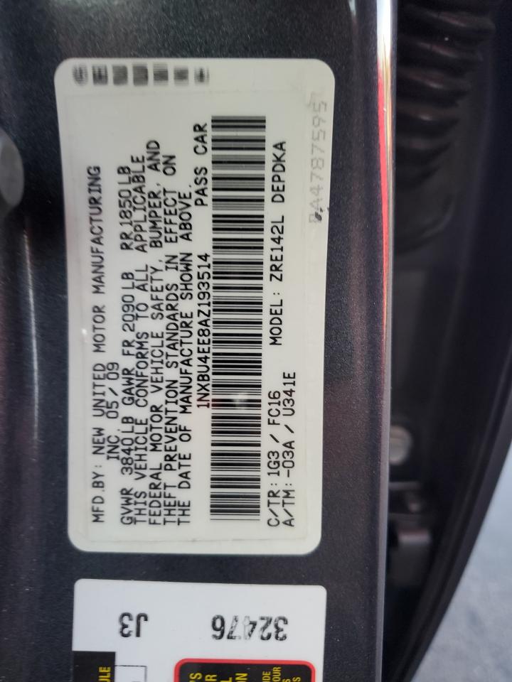 Lot #2886503929 2010 TOYOTA COROLLA BA