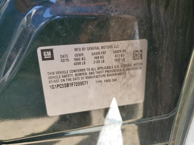 2015 CHEVROLET CRUZE LT - 1G1PC5SB1F7200671