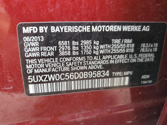 VIN 5UXZW0C56D0B95834 2013 BMW X5, Xdrive35D no.12