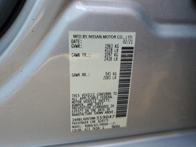 2021 NISSAN ALTIMA SV - 1N4BL4DV5MN359047