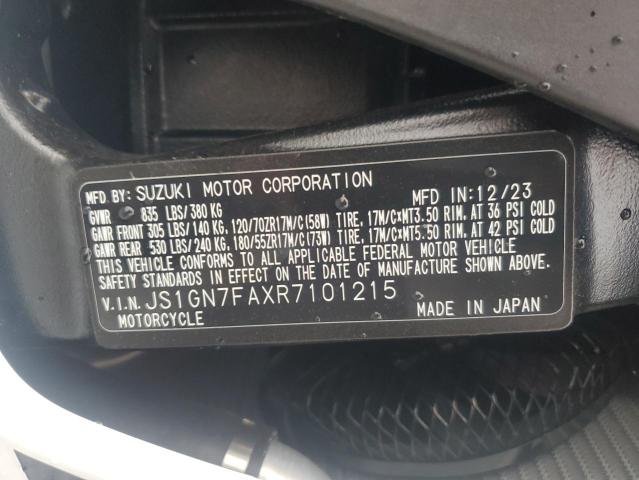 2024 SUZUKI GSX-R600 - JS1GN7FAXR7101215