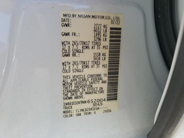 2022 NISSAN FRONTIER S - 1N6ED1EK9NN652004