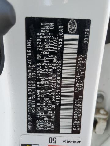 2019 TOYOTA CAMRY LE - 4T1B31HK5KU005388