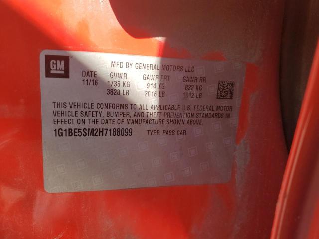2017 CHEVROLET CRUZE LT - 1G1BE5SM2H7188099