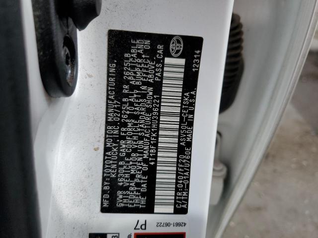 2017 TOYOTA CAMRY LE - 4T1BF1FK1HU396221