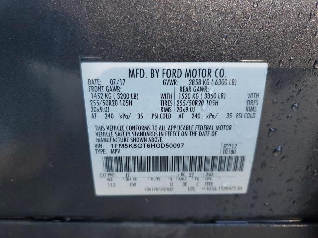 2017 FORD EXPLORER S - 1FM5K8GT6HGD50097