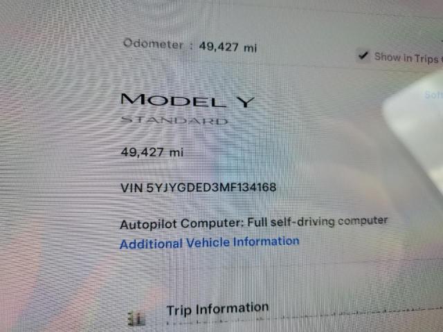2021 TESLA MODEL Y - 5YJYGDED3MF134168