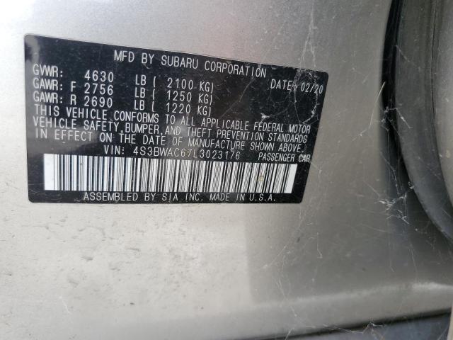 2020 SUBARU LEGACY PRE 4S3BWAC67L3023176  72724514