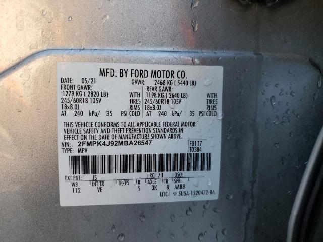 2021 FORD EDGE SEL - 2FMPK4J92MBA26547